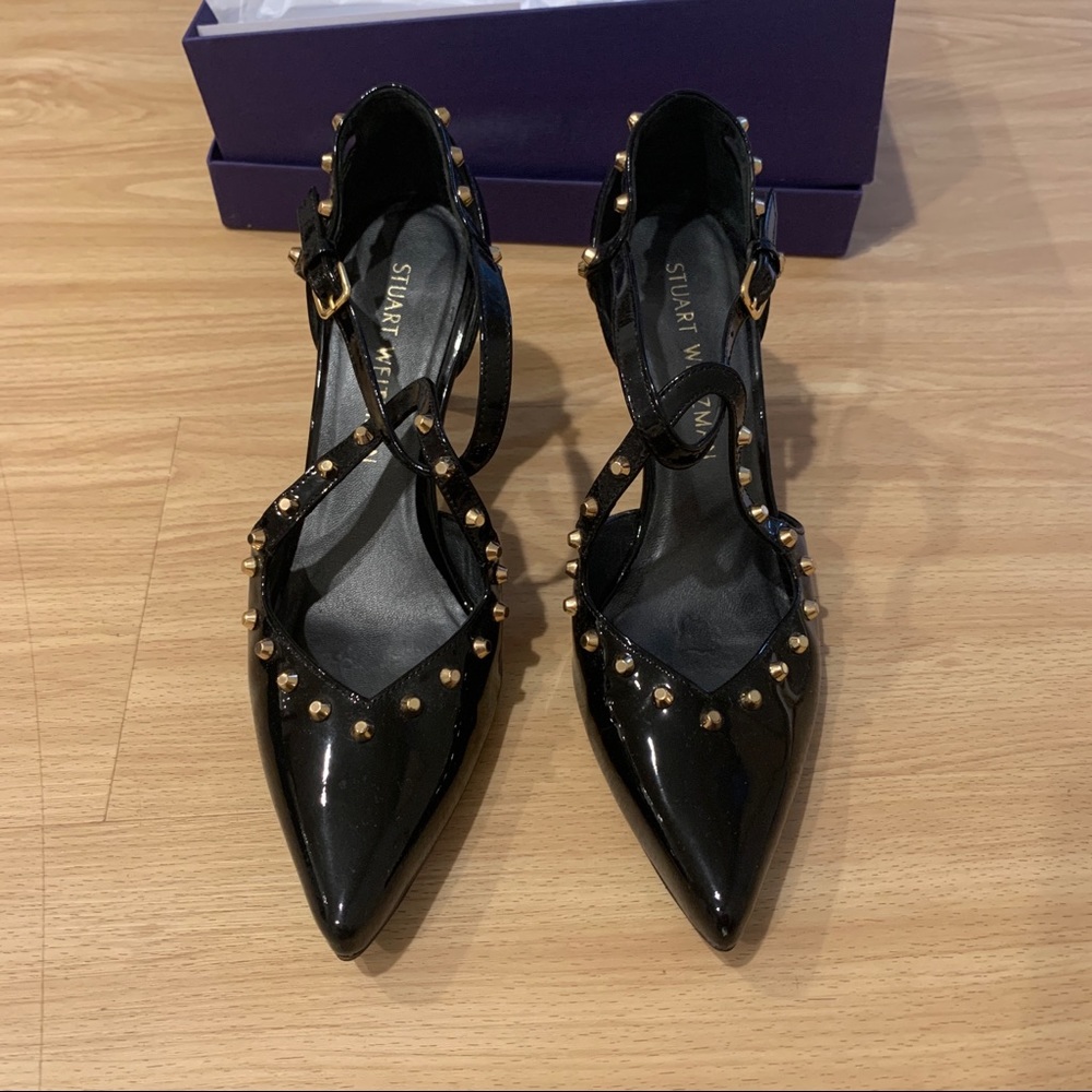 Stuart Weitzman Meteor Patent Black Patent Pumps - image 2